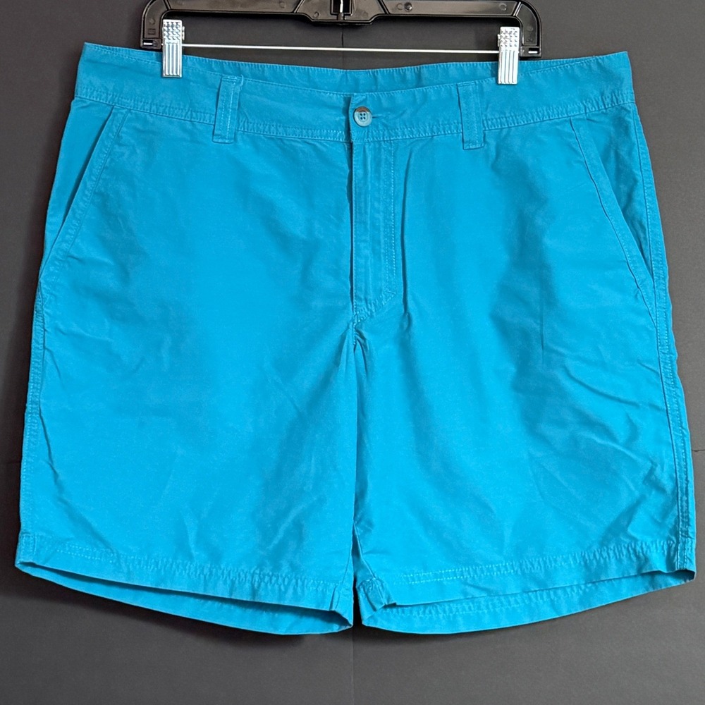 Columbia Mens Bright Blue Casual Outdoor Shorts Size 36W 8i XM0919 Cotton Nylon